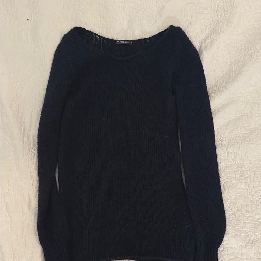 Navy Blue Brandy Wool Sweater